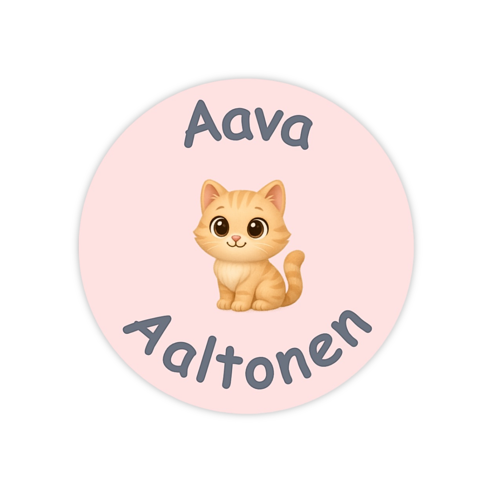 Pyöreä nimitarra vaatteisiin